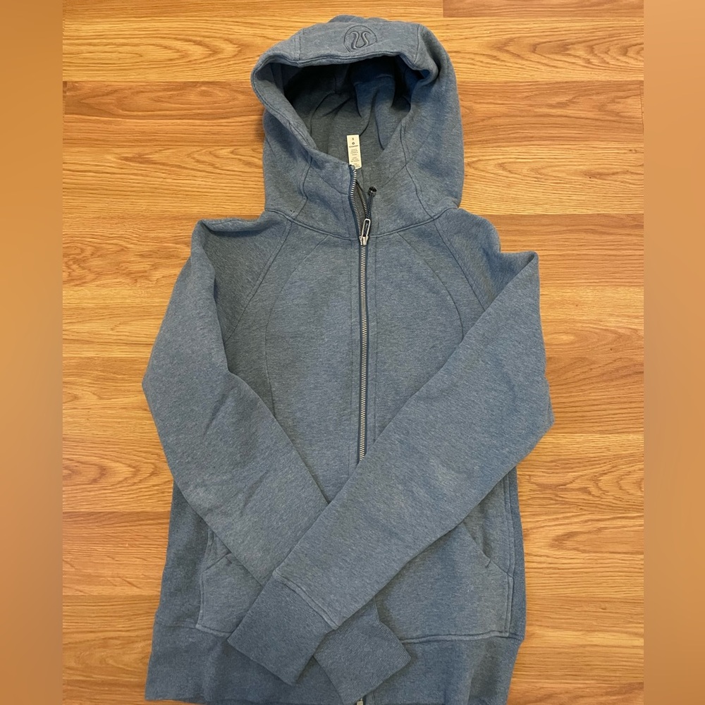 Light blue lululemon full zip up.